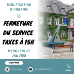 Service Taxes – Info fermeture