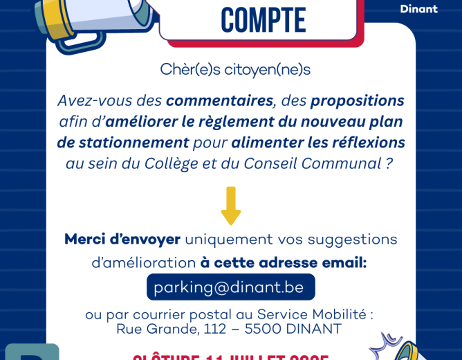 Votre avis compte – Plan de stationnement