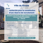 Réserve de recrutement – Un employé pour les services état civil/population/étrangers – D4 – Temps plein (H/F/X)