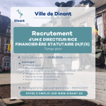 La Ville de Dinant recrute un·e Directeur·rice financier·ère statutaire – Temps plein (H/F/X)