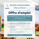 Offre d’emploi – Ecoles Communales Dinant