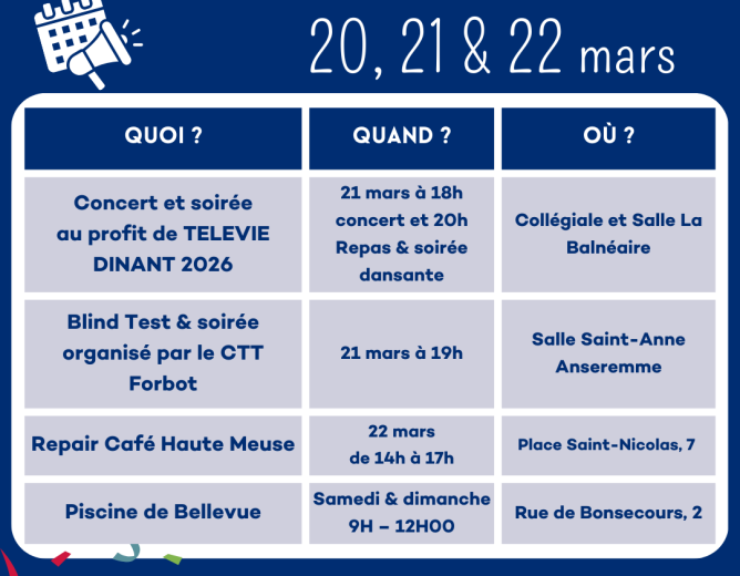 Que faire à Dinant ce week-end?