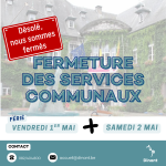 𝑭𝒆𝒓𝒎𝒆𝒕𝒖𝒓𝒆 𝒔𝒆𝒓𝒗𝒊𝒄𝒆𝒔 𝒄𝒐𝒎𝒎𝒖𝒏𝒂𝒖𝒙 1 & 2 mai