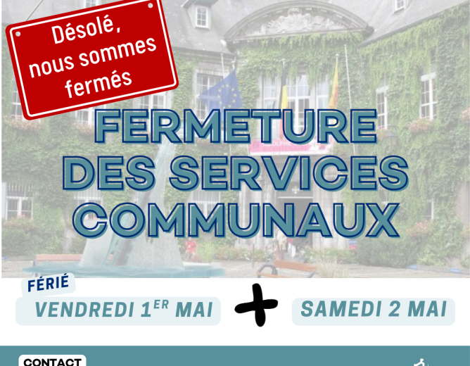 𝑭𝒆𝒓𝒎𝒆𝒕𝒖𝒓𝒆 𝒔𝒆𝒓𝒗𝒊𝒄𝒆𝒔 𝒄𝒐𝒎𝒎𝒖𝒏𝒂𝒖𝒙 1 & 2 mai