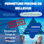Fermeture piscine de Bellevue
