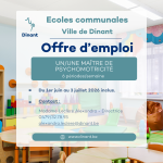 Offres d’emploi – Ecoles Communales Dinant