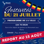 Feu d&rsquo;artifice 21 juillet – REPORT au 15 août