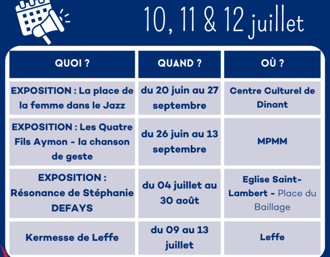 Que faire à Dinant ce week-end?