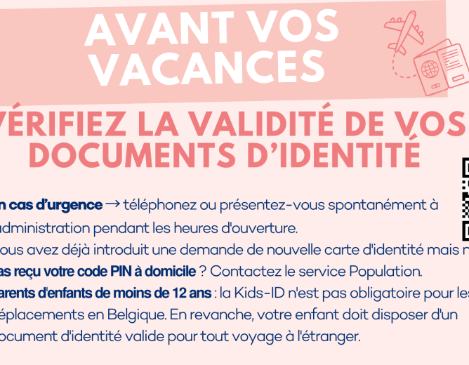 Avant de partir en vacances